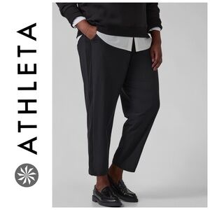 Athleta Brooklyn Ankle Pant Pockets Casual Athleisure Black 18